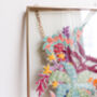 Tropical Bouquet Gold Framed Embroidery Art, thumbnail 3 of 5