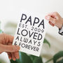Papa Est. Personalised Father's Day Card, thumbnail 2 of 5