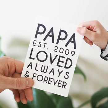 Papa Est. Personalised Father's Day Card, 2 of 5