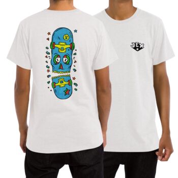 Colour In Skull Skate Board T Shirt, 3 of 8
