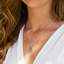 Halo Radiance Turquoise Silver Small Necklace, thumbnail 1 of 12