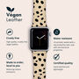 Beige Dots Vegan Leather Apple Watch Band, thumbnail 2 of 6