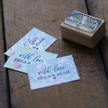 Personalised Favours Wedding With Love Rubber Stamp, 3 of 4