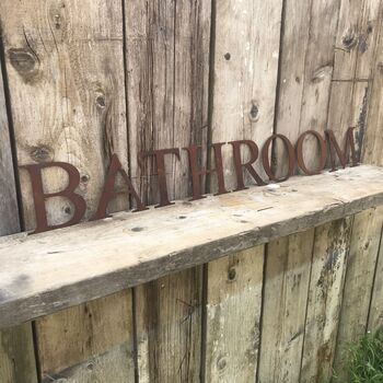 Personalised Bathroom Signs Choice Of Different Letters, 2 of 7