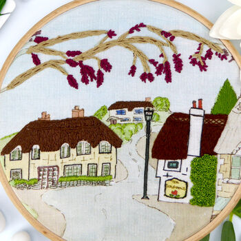 Thatched Cottages Embroidery Kit, 2 of 6