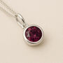 Personalised Sterling Silver February Amethyst Birthstone Necklace, thumbnail 1 of 8