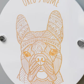 Personalised French Bulldog Wall Plaque, 3 of 4