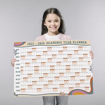 Retro Inspired 2025 2026 Academic Wall Calendar, 6 of 12