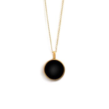 Black Onyx Porthole Necklace, 7 of 8