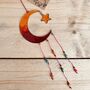 Moon And Star Sun Catcher Vibrant Orange And Red, thumbnail 1 of 7