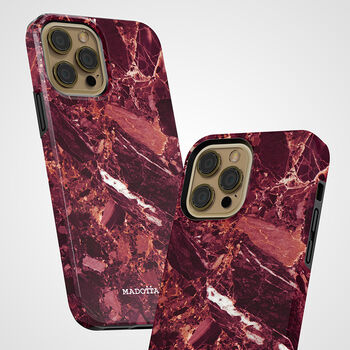 Red Marble Tough Case For iPhone, 3 of 4