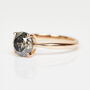 18ct Rose Gold Round Salt And Pepper Diamond Ring, thumbnail 2 of 3