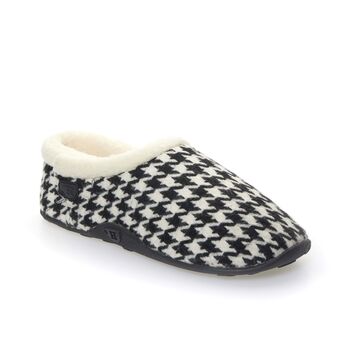 Freeze Black And White Dogtooth Mens Slippers Indoor/Garden Shoes, 6 of 10