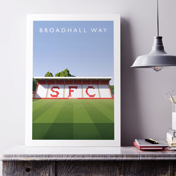 Stevenage Broadhall Way North Stand Poster, 3 of 7