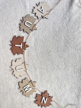 Autumn Bunting Wooden Autumnal Home Decoration Garland, 6 of 9