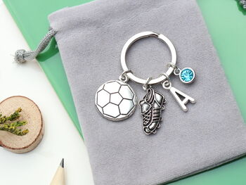 Football Personalised Keyring Football Fan Gift, 7 of 9