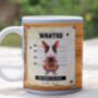 Funny Personalised Bull Terrier Wanted Dog Mug, thumbnail 1 of 2