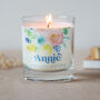 Floral 50th Birthday Personalised Candle, thumbnail 3 of 3