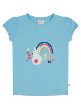 Girls T Shirt | Rainbow Bunny | Certified Organic, 6 of 7