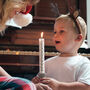 Red Stars Christmas Advent Candle, thumbnail 1 of 4
