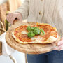 Personalised Round Olive Wood Pizza Board, thumbnail 3 of 9