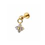 Clover Crystal Dangle Tragus Piercing, thumbnail 2 of 5