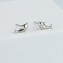 Sterling Silver Dolphin Stud Earrings, thumbnail 1 of 7