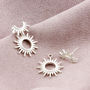 Sterling Silver Sun Earrings With Jacket, thumbnail 2 of 4