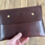Personalised A5 Chocolate Brown Leather Travel Wallet, thumbnail 1 of 9