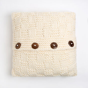 Basketweave Cushion Easy Knitting Kit, 6 of 10