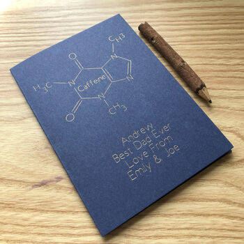 Personalised Coffee Molecule Father's Day Card, 11 of 12