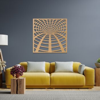 087 3D Wooden Illusion Abstract Wall Art Decor, 5 of 9