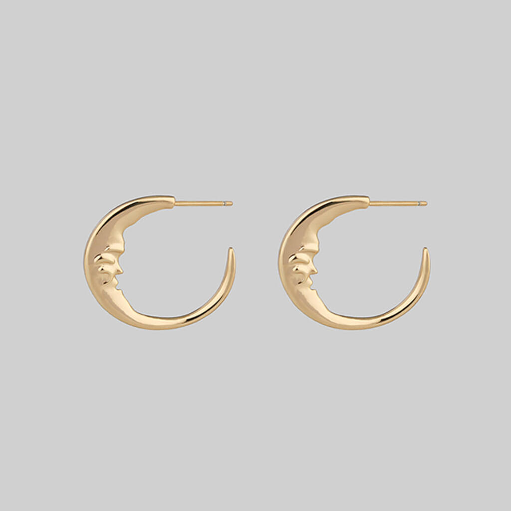 man in the moon crescent earrings sterling silver by regalrose | notonthehighstreet.com