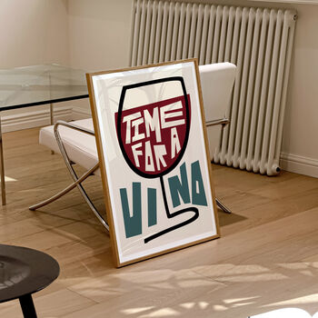 'Time For A Vino' Wine Lover Art Print, 4 of 5