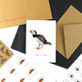 Common Puffin Print A6 Greetings Card, thumbnail 3 of 8