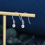 Tiny Silver Ball Drop Hook Earrings Sterling Silver, thumbnail 4 of 12