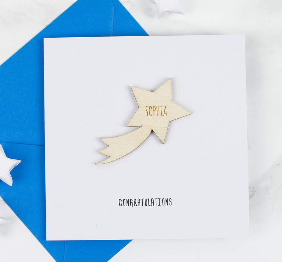 Personalised Shooting Star Congratulations Card, 1 of 4