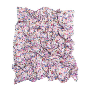 Tiny Blooms Large Square Silk Scarf, 7 of 9