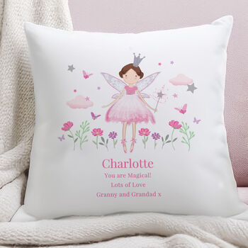 Personalised Fairy Princess Cushion For Girls, 2 of 3