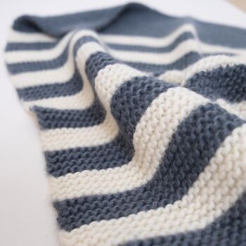100% Wool Little Striped Blanket, 3 of 5