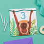 Monkey 3rd Birthday Card, thumbnail 1 of 1