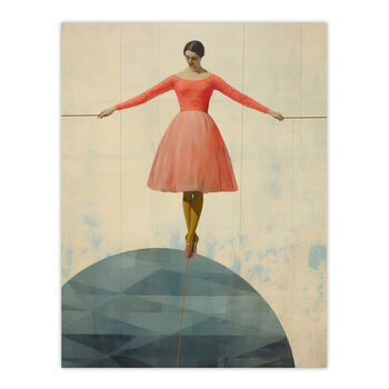 Life Is A Tightrope Modern Vintage Style Wall Art Print, 6 of 6