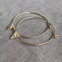 Eco Gold And Pink Tourmaline Hoops, thumbnail 1 of 6