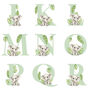 Personalised Animal Alphabet Grey Baby Teddy Bear, thumbnail 7 of 10