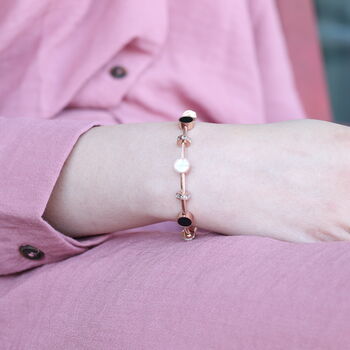 Roman Dual Colour Roman Charm Bracelet Bangle, 3 of 3