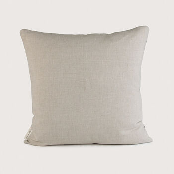 Black And Natural Linen Houseplant Cushion, 4 of 4