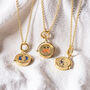 Zodiac And Star Sign Spinner Necklace In Gold, thumbnail 1 of 12