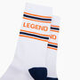 Legend Organic Cotton Sports Socks In White, thumbnail 2 of 4