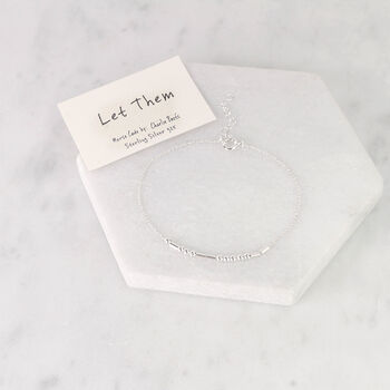 Sterling Silver 'Let Them' Morse Code Bracelet, 5 of 6