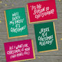 Pack Of Eight Shake Your Baubles Christmas Cards, thumbnail 1 of 9
